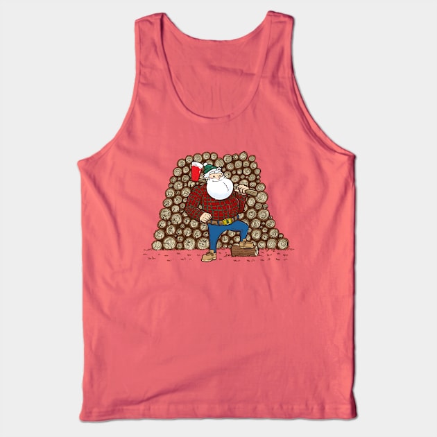 Lumberjack Santa Tank Top by nickv47